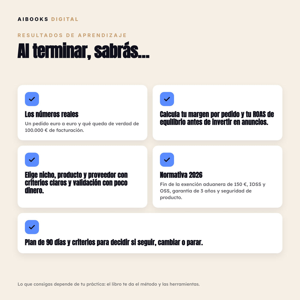 Qué sabrás hacer al terminar