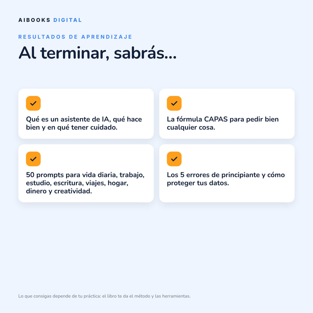 Qué sabrás hacer al terminar
