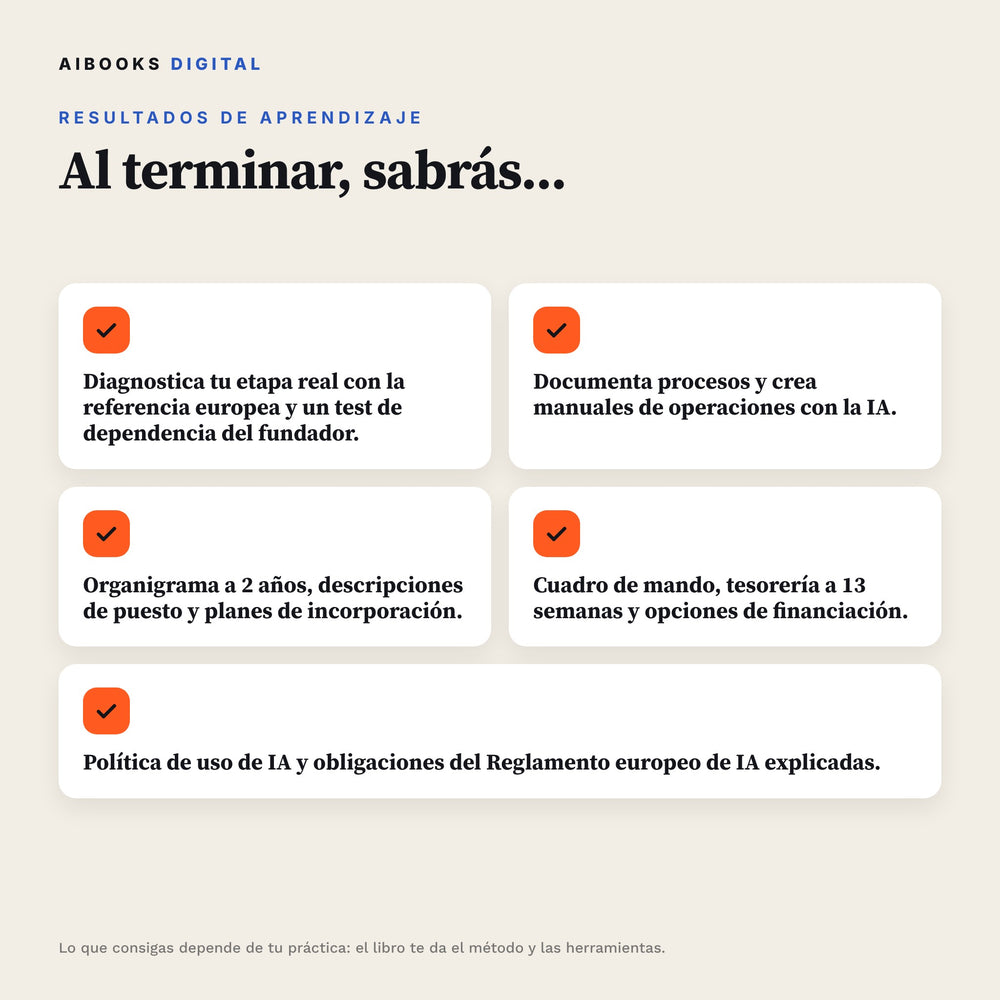 Qué sabrás hacer al terminar