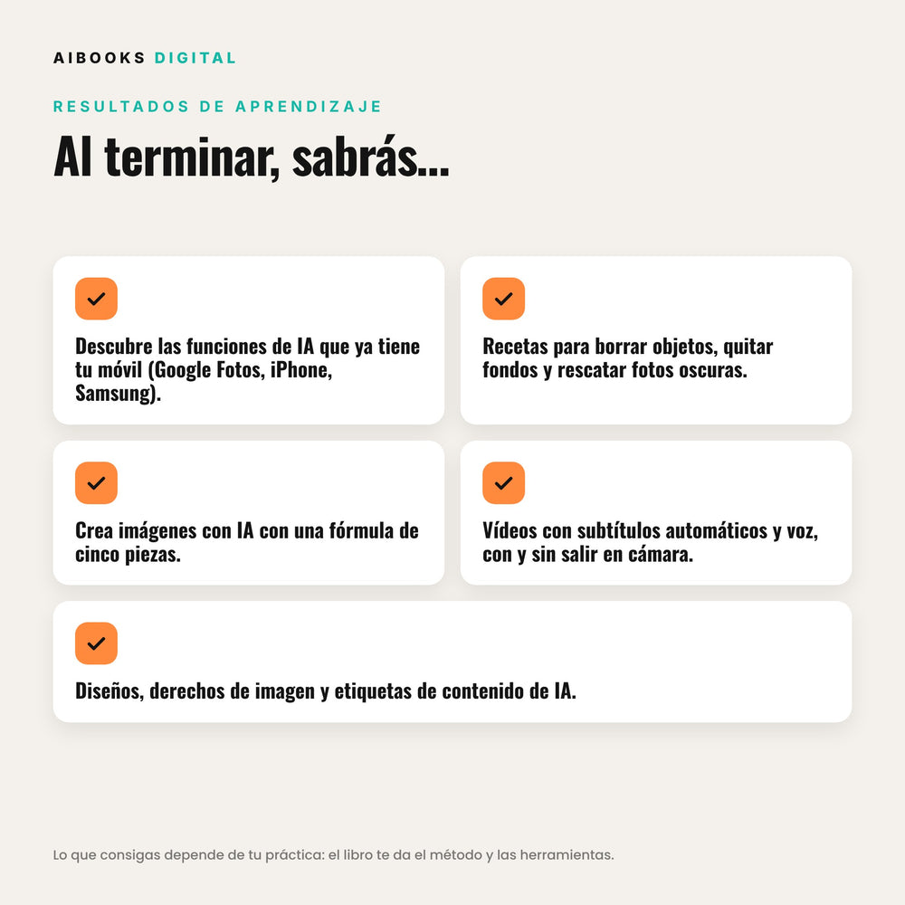 Qué sabrás hacer al terminar