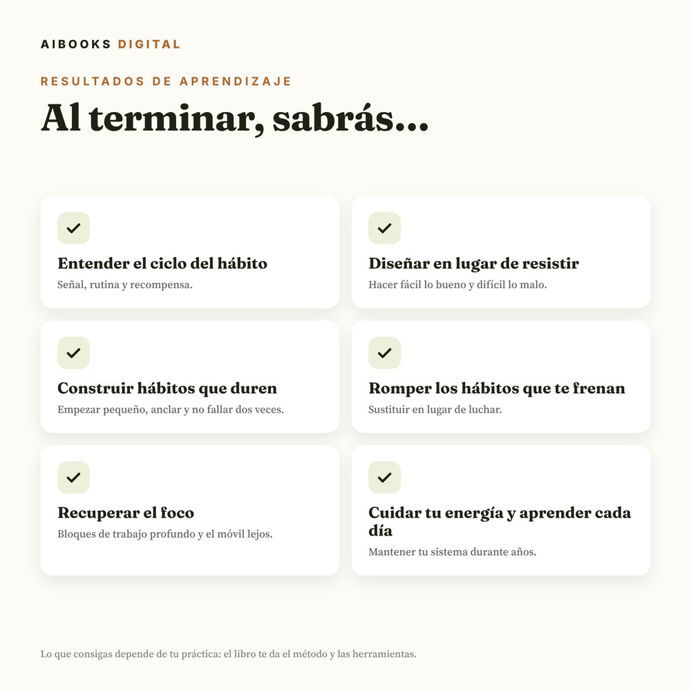 Qué sabrás al terminar