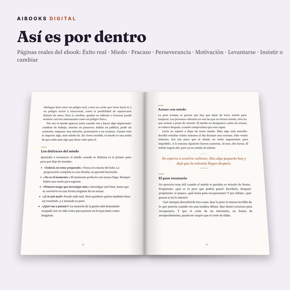 Páginas interiores reales del libro