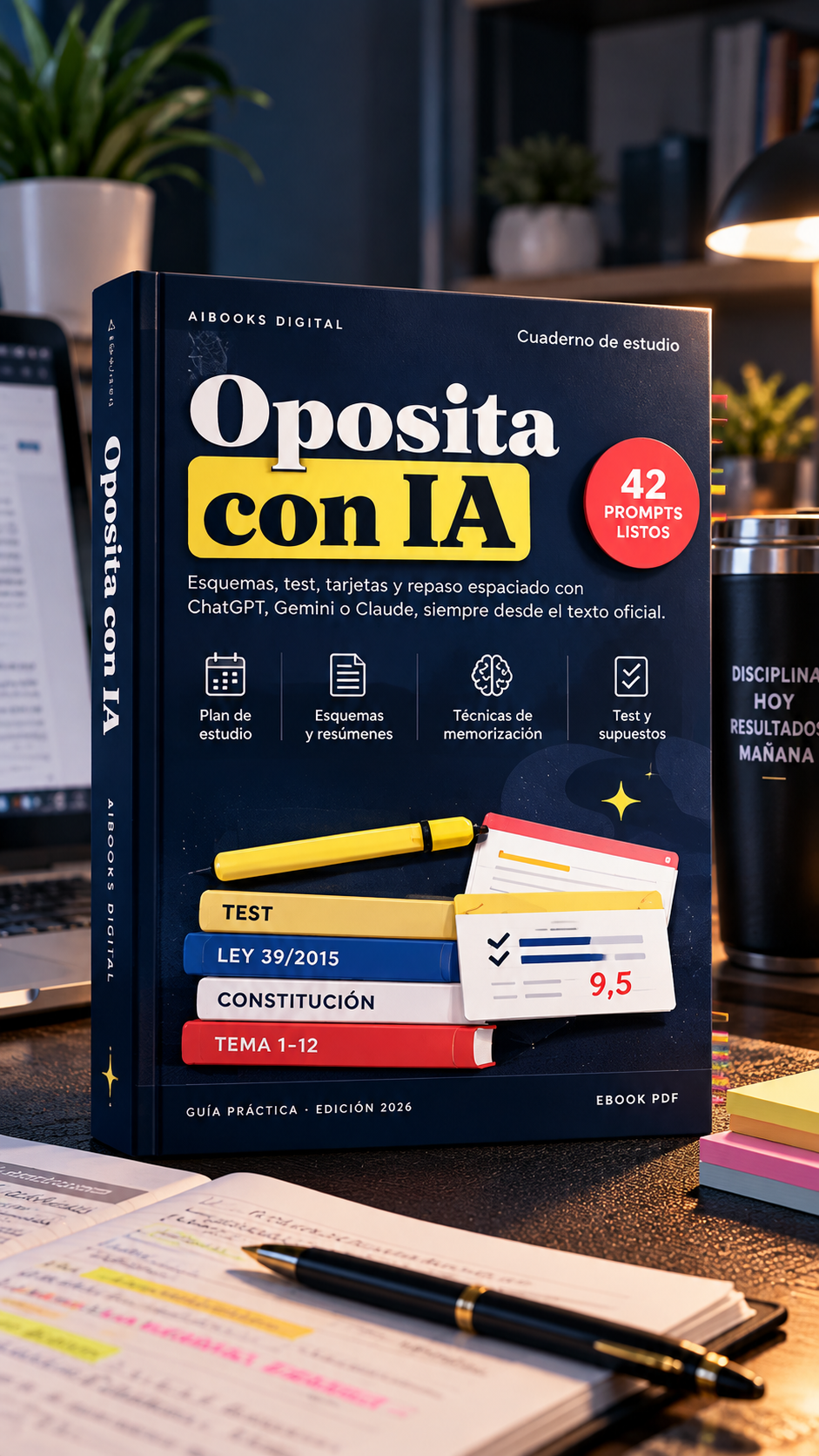 Oposita con IA · Esquemas, test y repaso espaciado para tu oposición