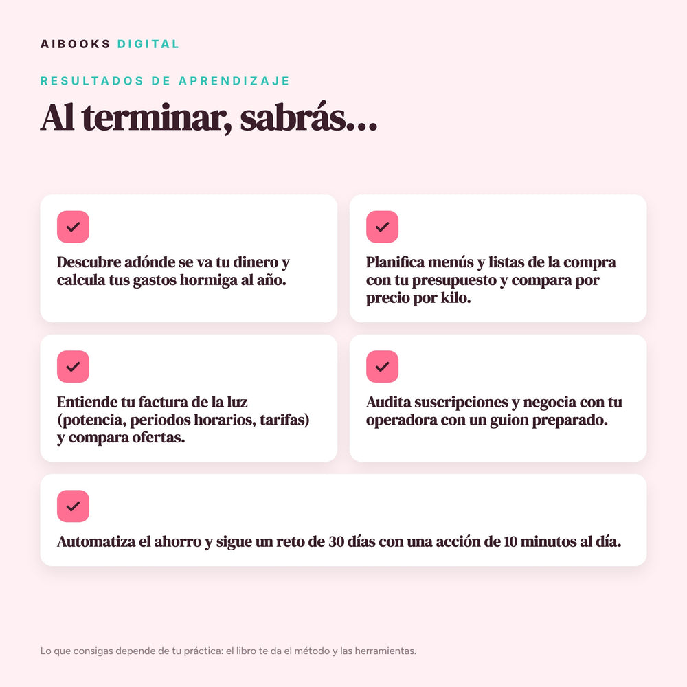 Qué sabrás hacer al terminar