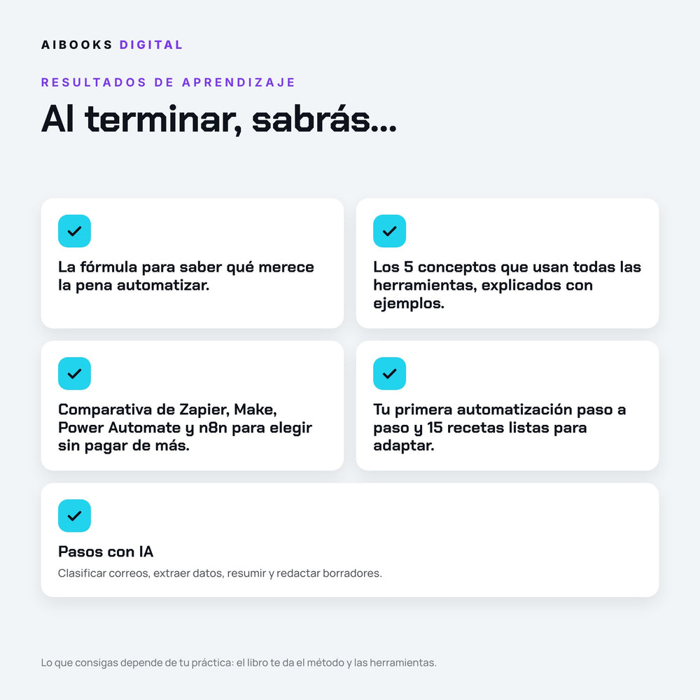 Qué sabrás hacer al terminar