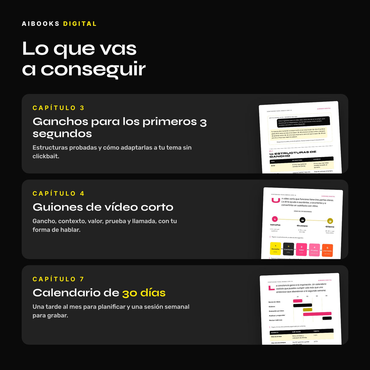 Qué vas a conseguir