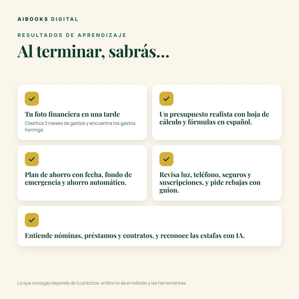 Qué sabrás hacer al terminar