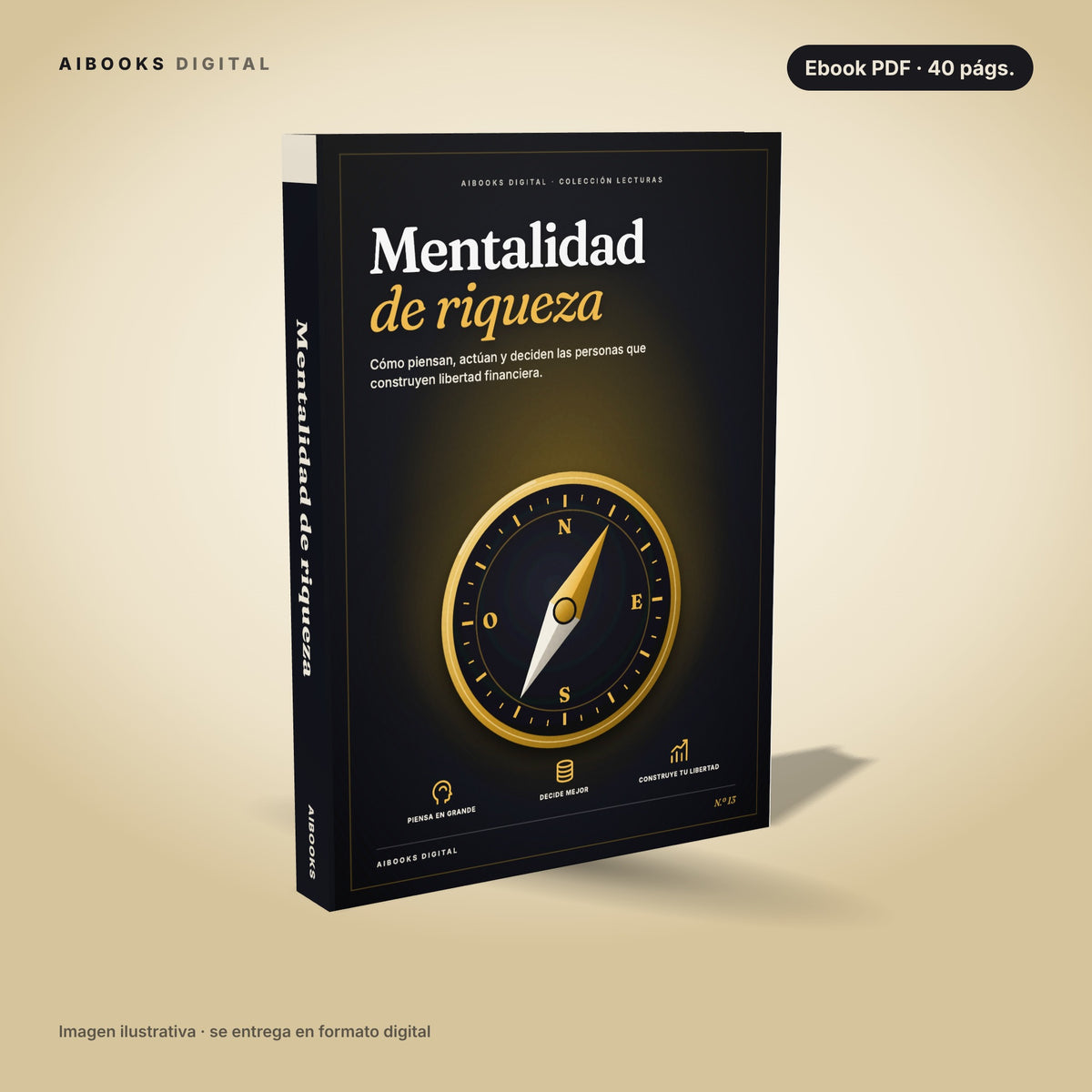 Mentalidad de riqueza · libro en PDF, portada 3D