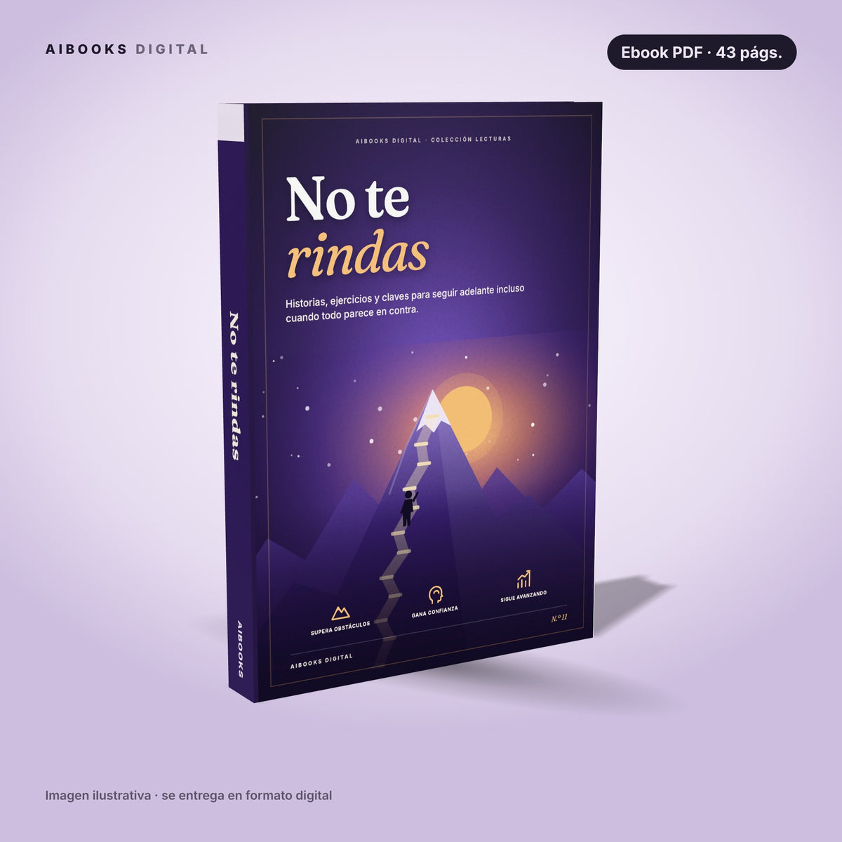 No te rindas · libro en PDF, portada 3D