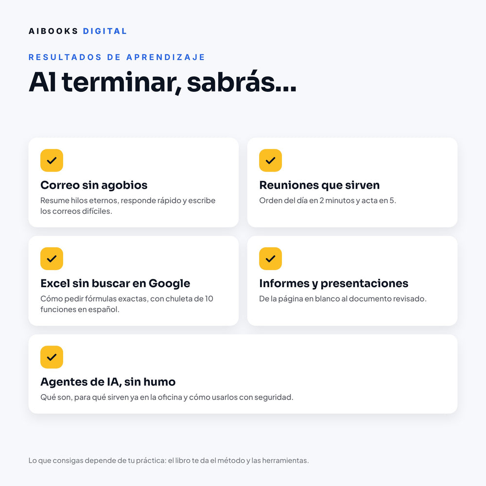 Qué sabrás hacer al terminar